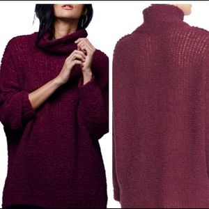 FREE PEOPLE PURPLE SHE’S ALL THAT KNIT PULLOVER S